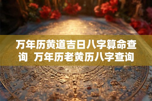 万年历黄道吉日八字算命查询  万年历老黄历八字查询