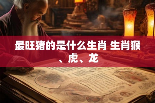 最旺猪的是什么生肖 生肖猴、虎、龙