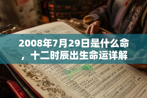 2008年7月29日是什么命，十二时辰出生命运详解