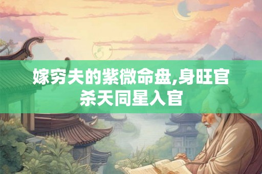 嫁穷夫的紫微命盘,身旺官杀天同星入官