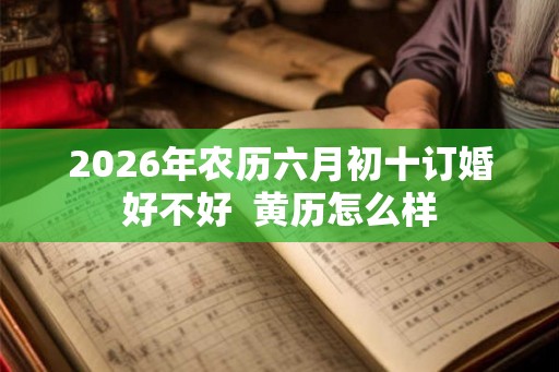 2026年农历六月初十订婚好不好  黄历怎么样
