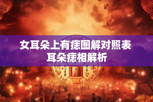 女耳朵上有痣图解对照表 耳朵痣相解析
