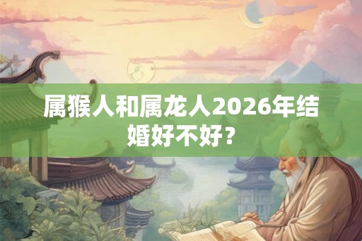 属猴人和属龙人2026年结婚好不好？
