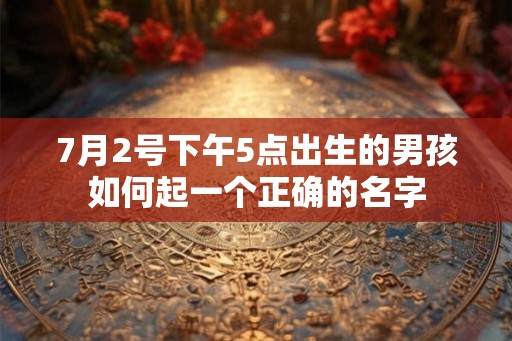 7月2号下午5点出生的男孩如何起一个正确的名字 7月2号下午5点出生的男孩如何起一个正确的名字