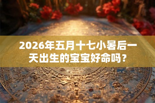 2026年五月十七小暑后一天出生的宝宝好命吗？