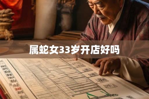 属蛇女33岁开店好吗