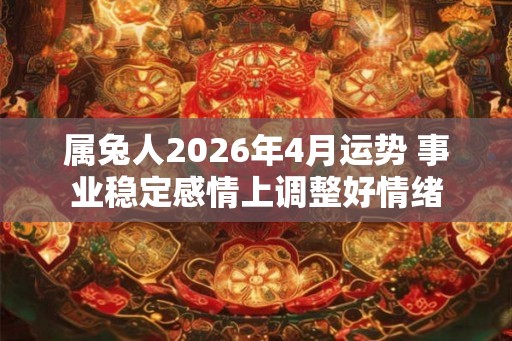 属兔人2026年4月运势 事业稳定感情上调整好情绪