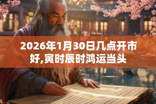 2026年1月30日几点开市好,寅时辰时鸿运当头 2026年1月30日几点开市好,寅时辰时鸿运当头