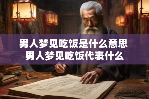 男人梦见吃饭是什么意思 男人梦见吃饭代表什么