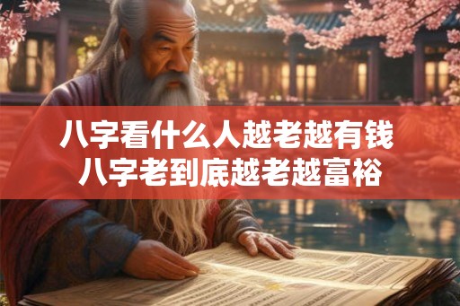 八字看什么人越老越有钱 八字老到底越老越富裕
