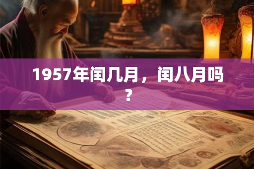 1957年闰几月，闰八月吗？