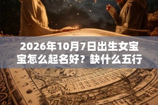 2026年10月7日出生女宝宝怎么起名好？缺什么五行属性呢？
