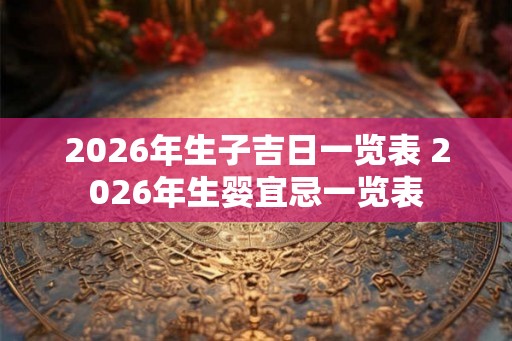 2026年生子吉日一览表 2026年生婴宜忌一览表