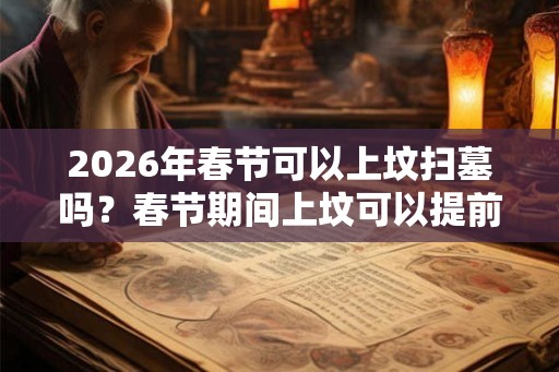 2026年春节可以上坟扫墓吗？春节期间上坟可以提前几天？