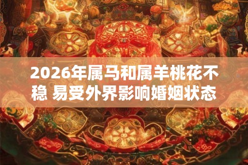 2026年属马和属羊桃花不稳 易受外界影响婚姻状态