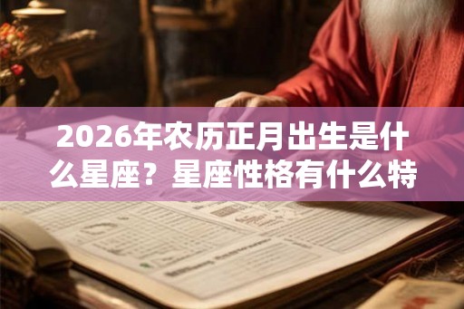 2026年农历正月出生是什么星座？星座性格有什么特点？