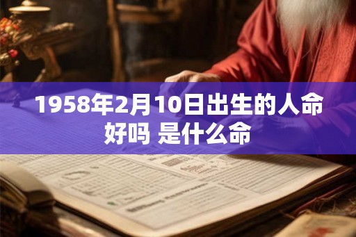 1958年2月10日出生的人命好吗 是什么命