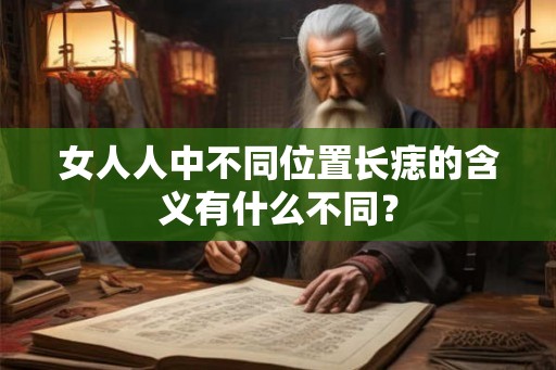 女人人中不同位置长痣的含义有什么不同？
