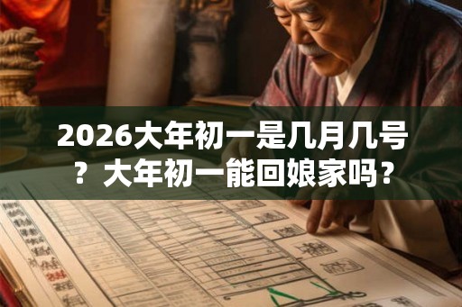 2026大年初一是几月几号？大年初一能回娘家吗？