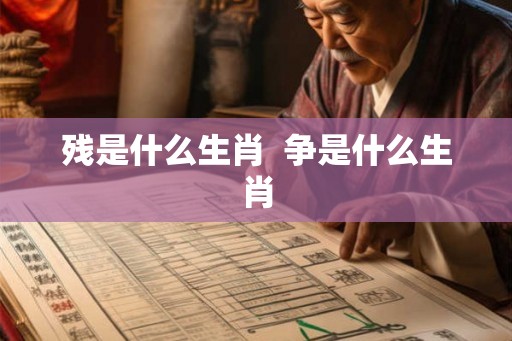 残是什么生肖  争是什么生肖