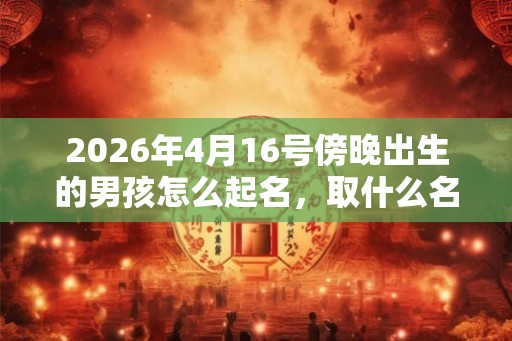 2026年4月16号傍晚出生的男孩怎么起名，取什么名字吉祥？