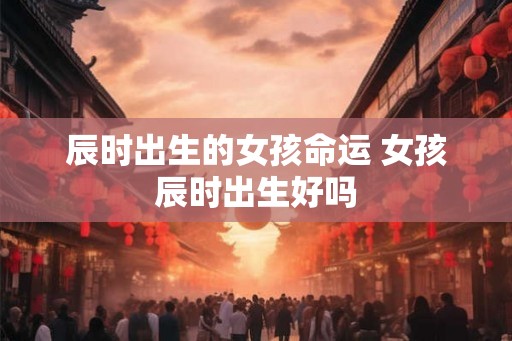 辰时出生的女孩命运 女孩辰时出生好吗
