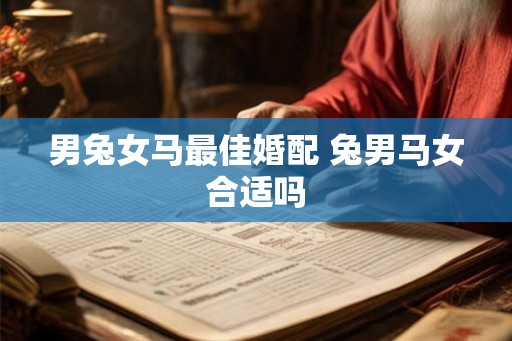 男兔女马最佳婚配 兔男马女合适吗