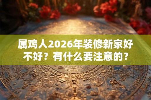 属鸡人2026年装修新家好不好？有什么要注意的？