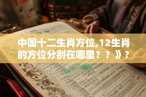 中国十二生肖方位,12生肖的方位分别在哪里？？》？