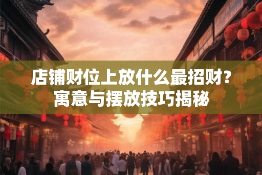 店铺财位上放什么最招财?寓意与摆放技巧揭秘 店铺财位上放什么最招财?寓意与摆放技巧揭秘