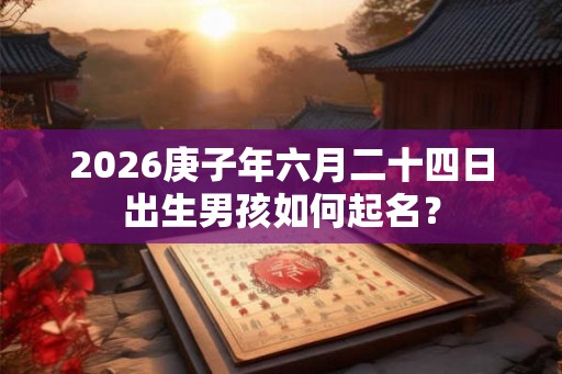 2026庚子年六月二十四日出生男孩如何起名？