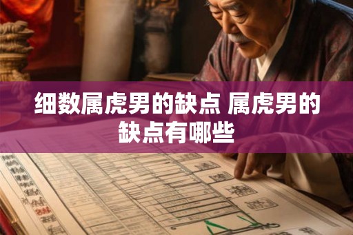 细数属虎男的缺点 属虎男的缺点有哪些