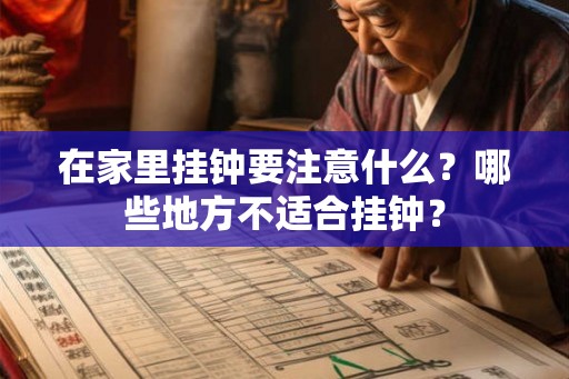 在家里挂钟要注意什么？哪些地方不适合挂钟？