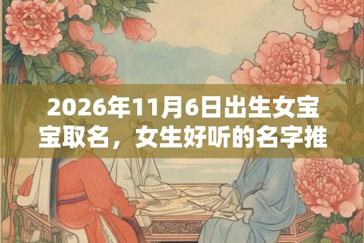 2026年11月6日出生女宝宝取名，女生好听的名字推荐