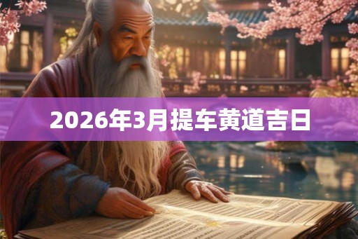2026年3月提车黄道吉日