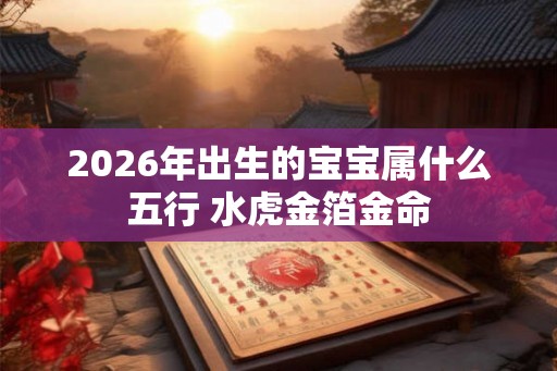 2026年出生的宝宝属什么五行 水虎金箔金命