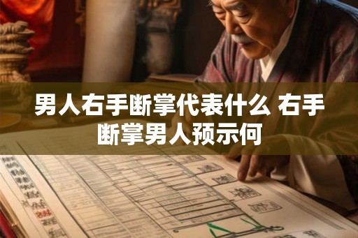 男人右手断掌代表什么 右手断掌男人预示何