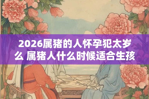 2026属猪的人怀孕犯太岁么 属猪人什么时候适合生孩子