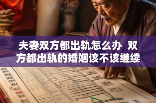 夫妻双方都出轨怎么办  双方都出轨的婚姻该不该继续