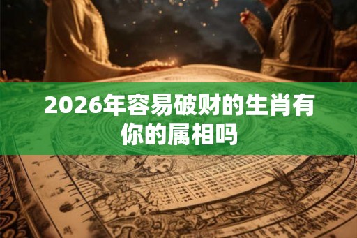 2026年容易破财的生肖有你的属相吗