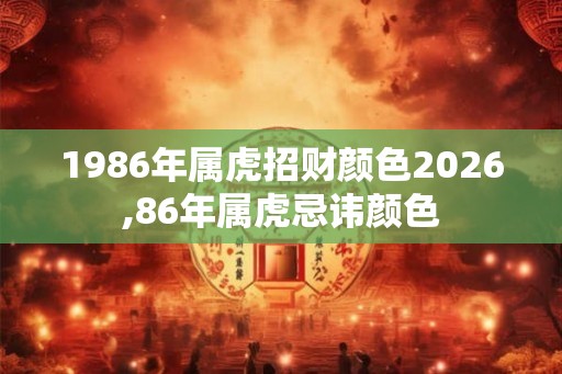 1986年属虎招财颜色2026,86年属虎忌讳颜色