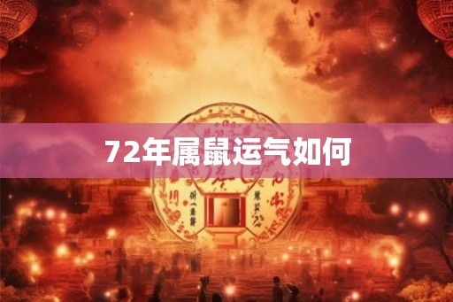 72年属鼠运气如何 72年属鼠运气如何