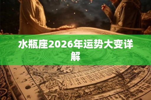 水瓶座2026年运势大变详解