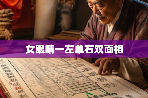 女眼睛一左单右双面相