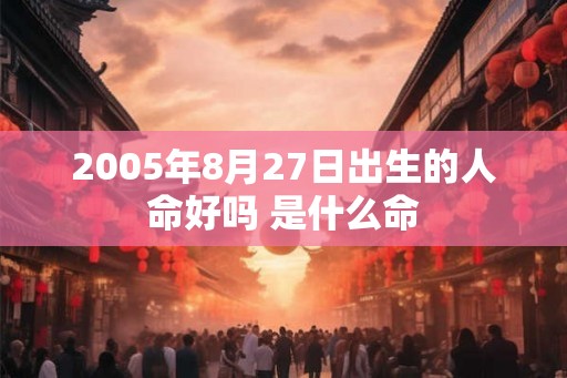 2005年8月27日出生的人命好吗 是什么命