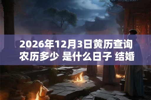 2026年12月3日黄历查询 农历多少 是什么日子 结婚吉时