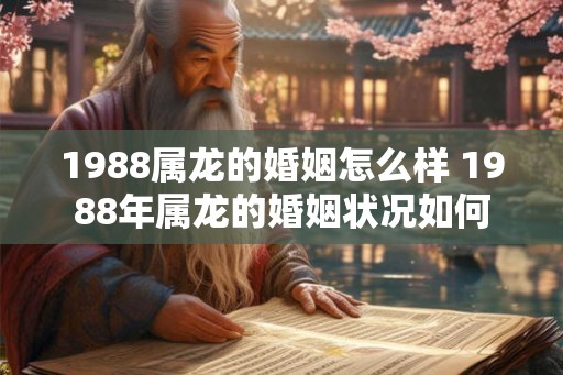 1988属龙的婚姻怎么样 1988年属龙的婚姻状况如何