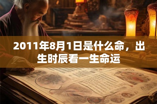 2011年8月1日是什么命，出生时辰看一生命运