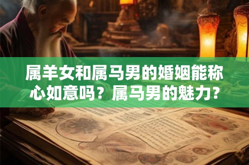 属羊女和属马男的婚姻能称心如意吗？属马男的魅力？