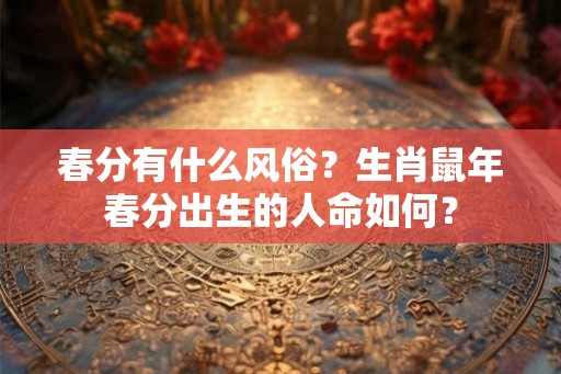 春分有什么风俗?生肖鼠年春分出生的人命如何? 春分有什么风俗?生肖鼠年春分出生的人命如何?
